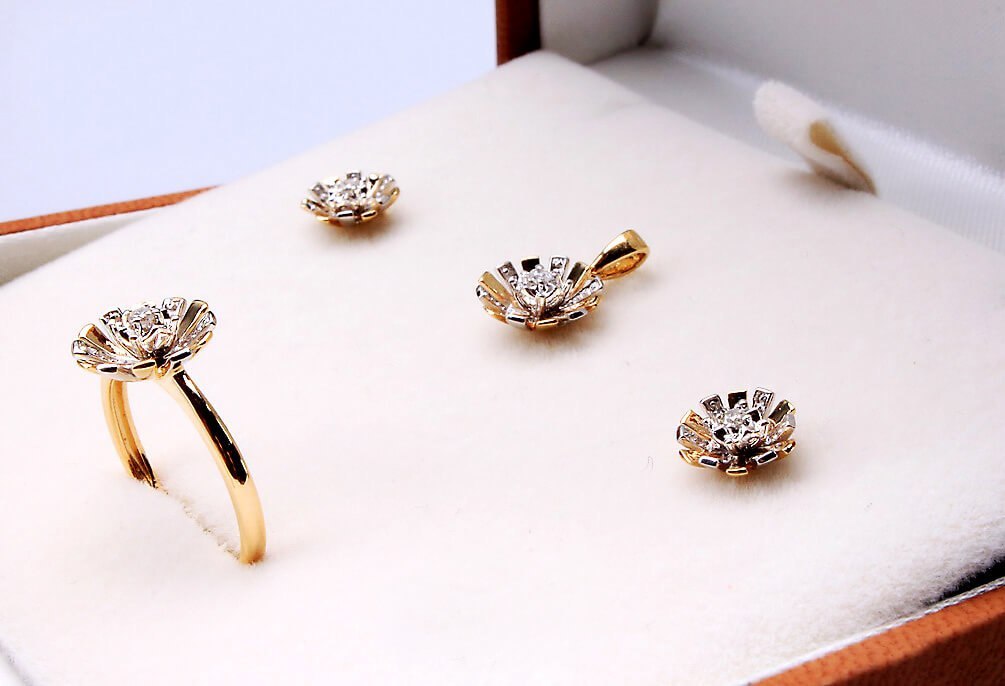 Emaga Złoty pierścionek PXD1876 - Diament